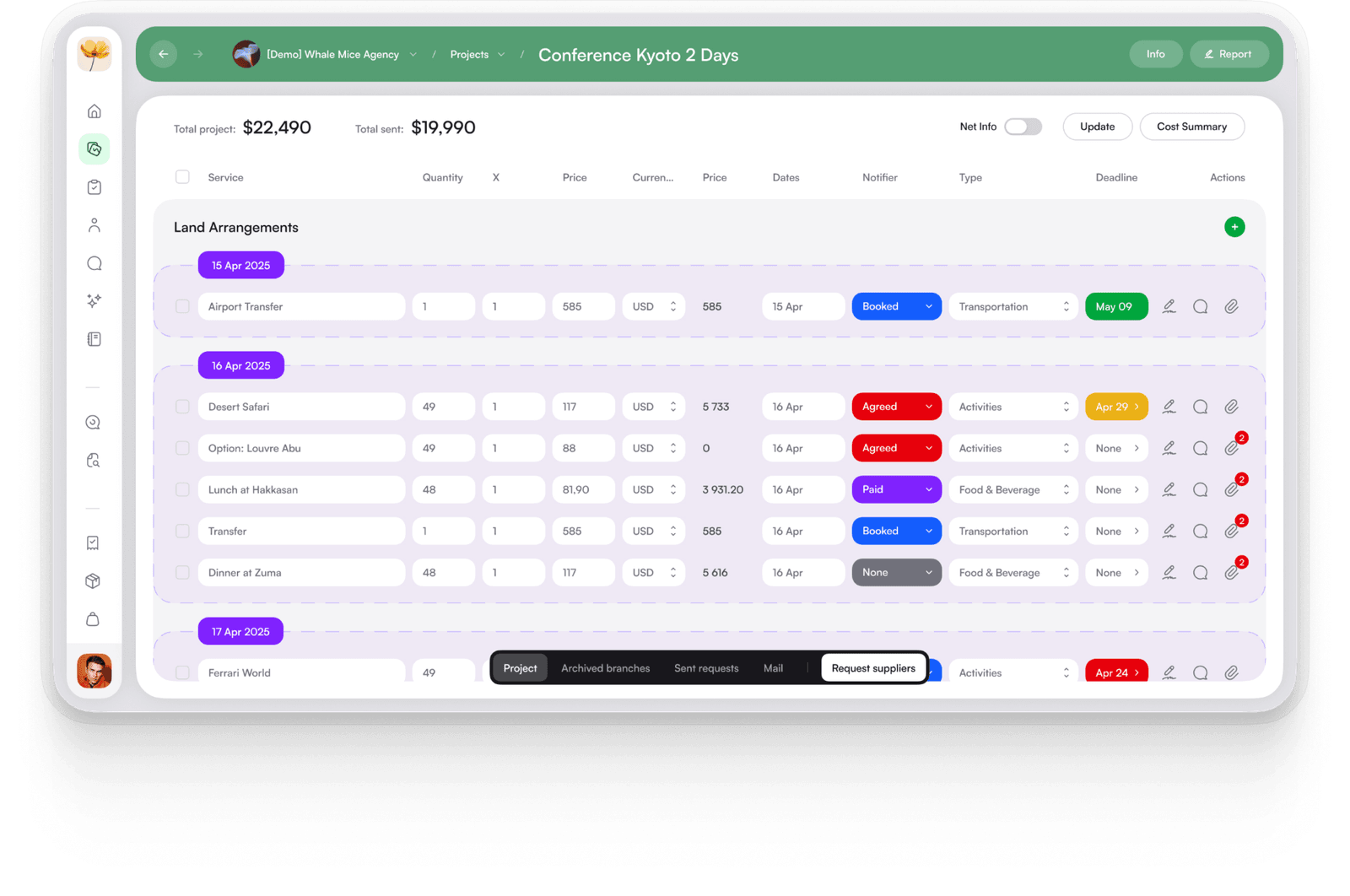 Mint Link platform dashboard